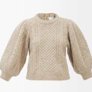 SEA NY Ebba Cable-knit Merino-blend Sweater In Barley size medium